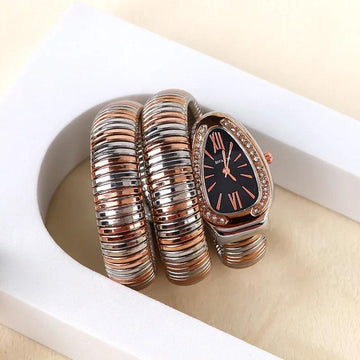 Brand New Classic Fashion Retro Style Snake Head Women's Watch - Luxury Roman Digital Dial AAA Gold Colour Gift